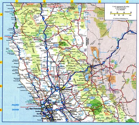 google map of northern california.